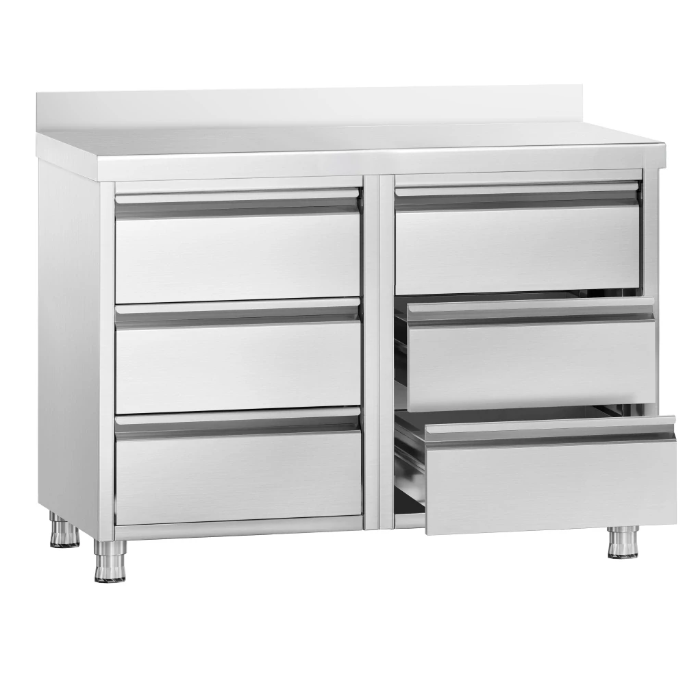 Zásuvková skříňka PREMIUM - 1,0 m - se 6 šuplíky & obkladovým panelem