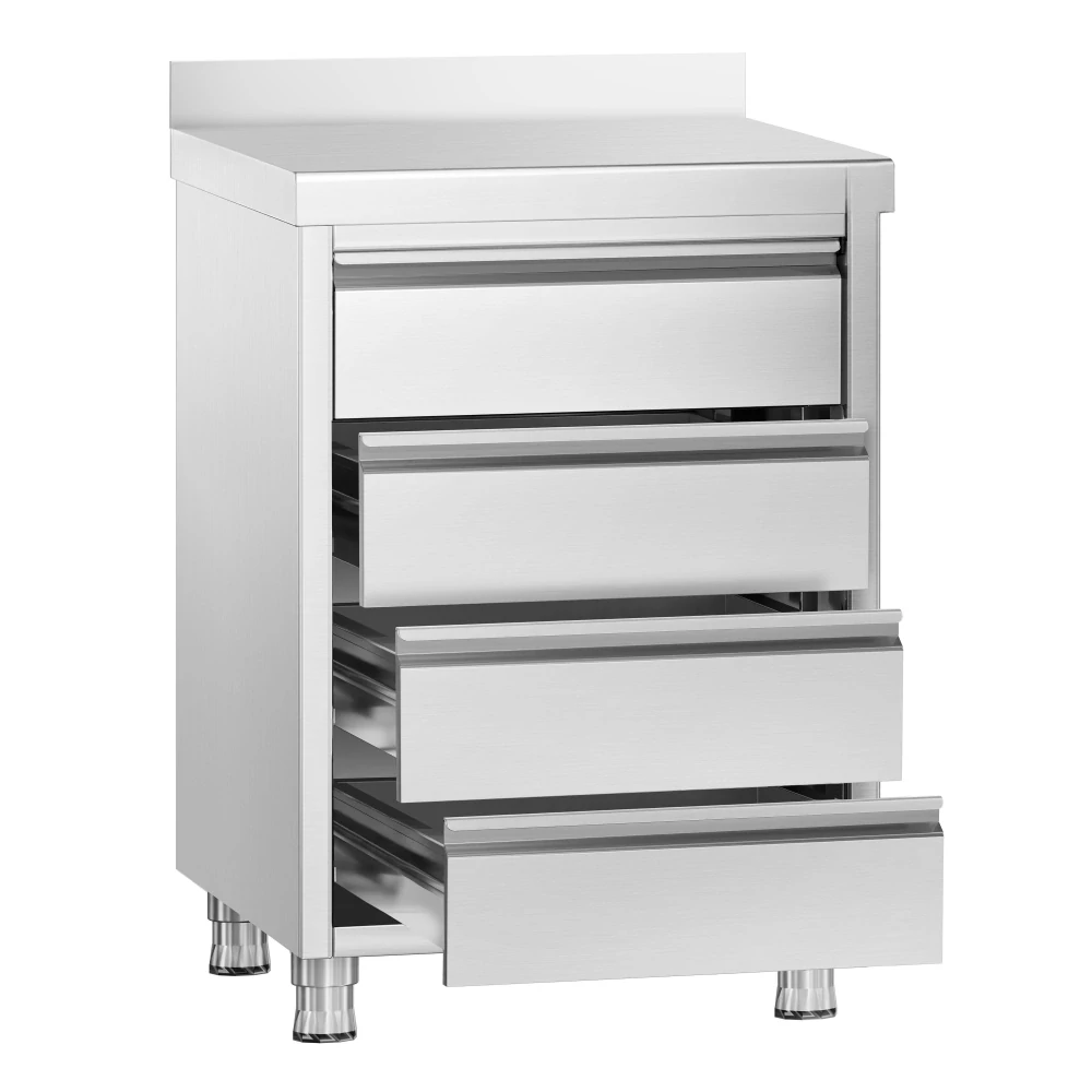 Zásuvková skříňka PREMIUM - 0,5 m - se 4 šuplíky & obkladovým panelem