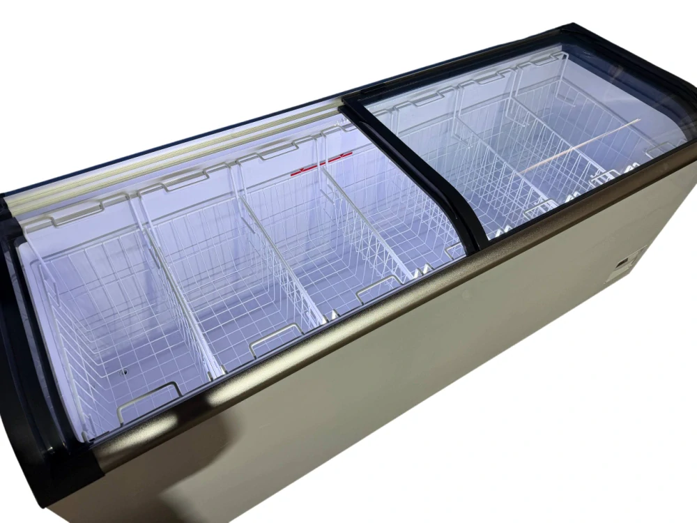 Pultový mrazák - 2000×675 mm - 700L - s posuvnými skleněnými víky