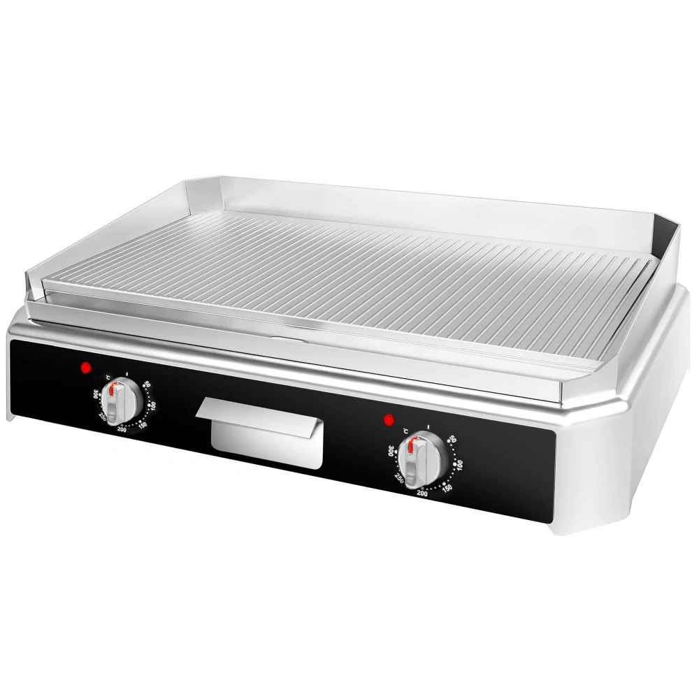 Elektrická grilovací deska - 5 kW - drážkovaná