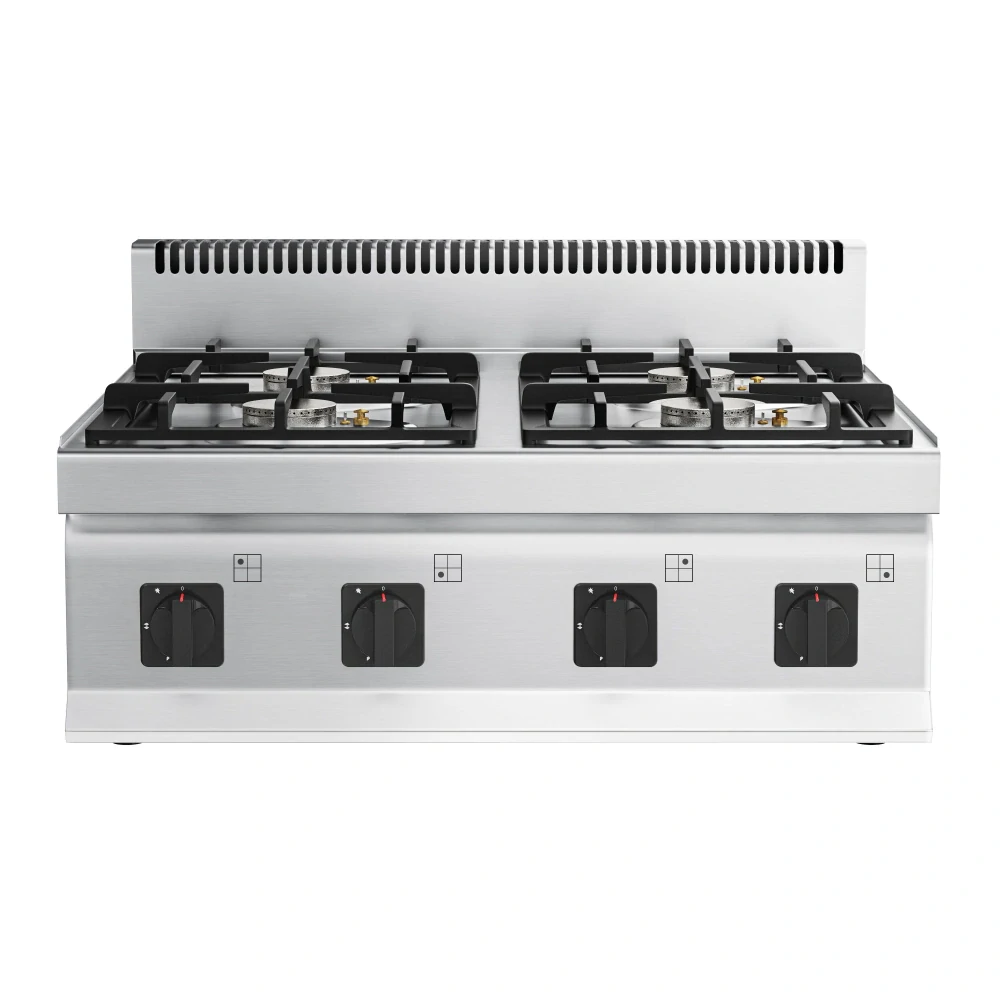 Plynový sporák - 4 hořáky (14 kW) s pilotním plamenem