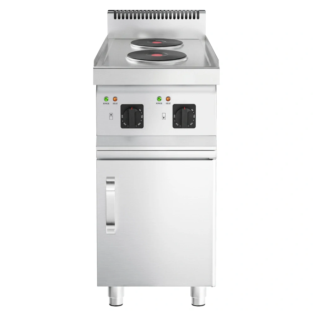 Elektrický sporák - 2x kulatá plotýnka (4 KW) - vč. spodního dílu s 1 dveřmi