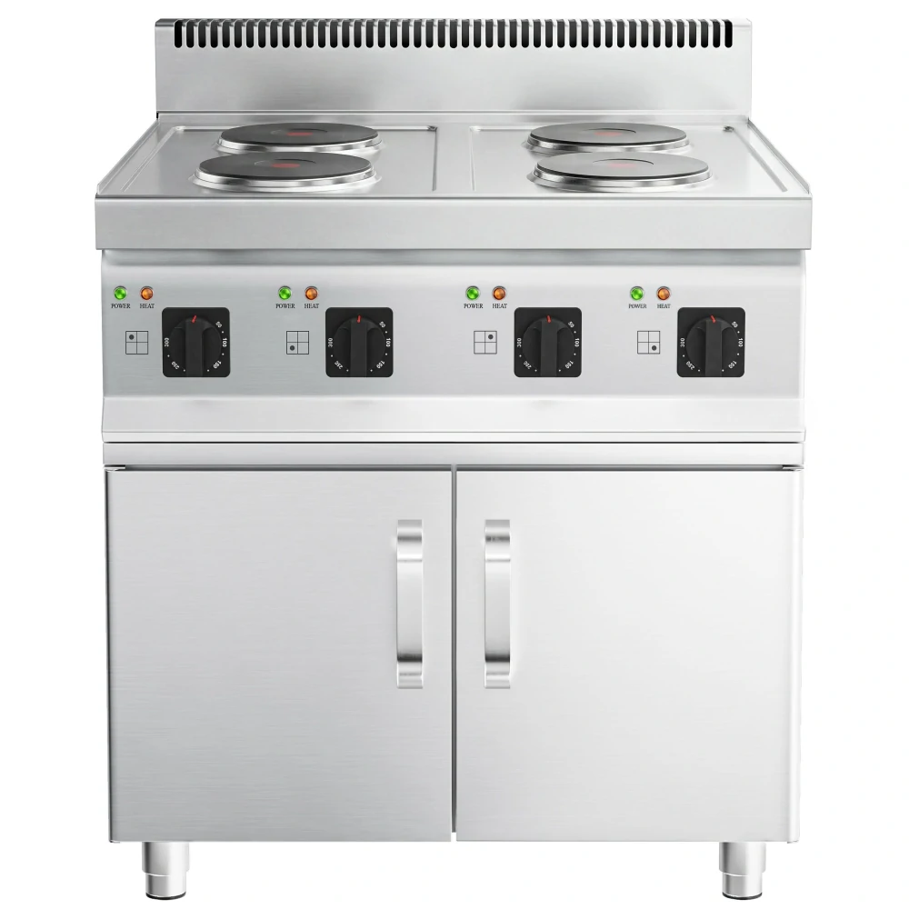 Elektrický sporák - 4x kulaté plotýnky (8 KW) - vč. spodního dílu se 2 dveřmi