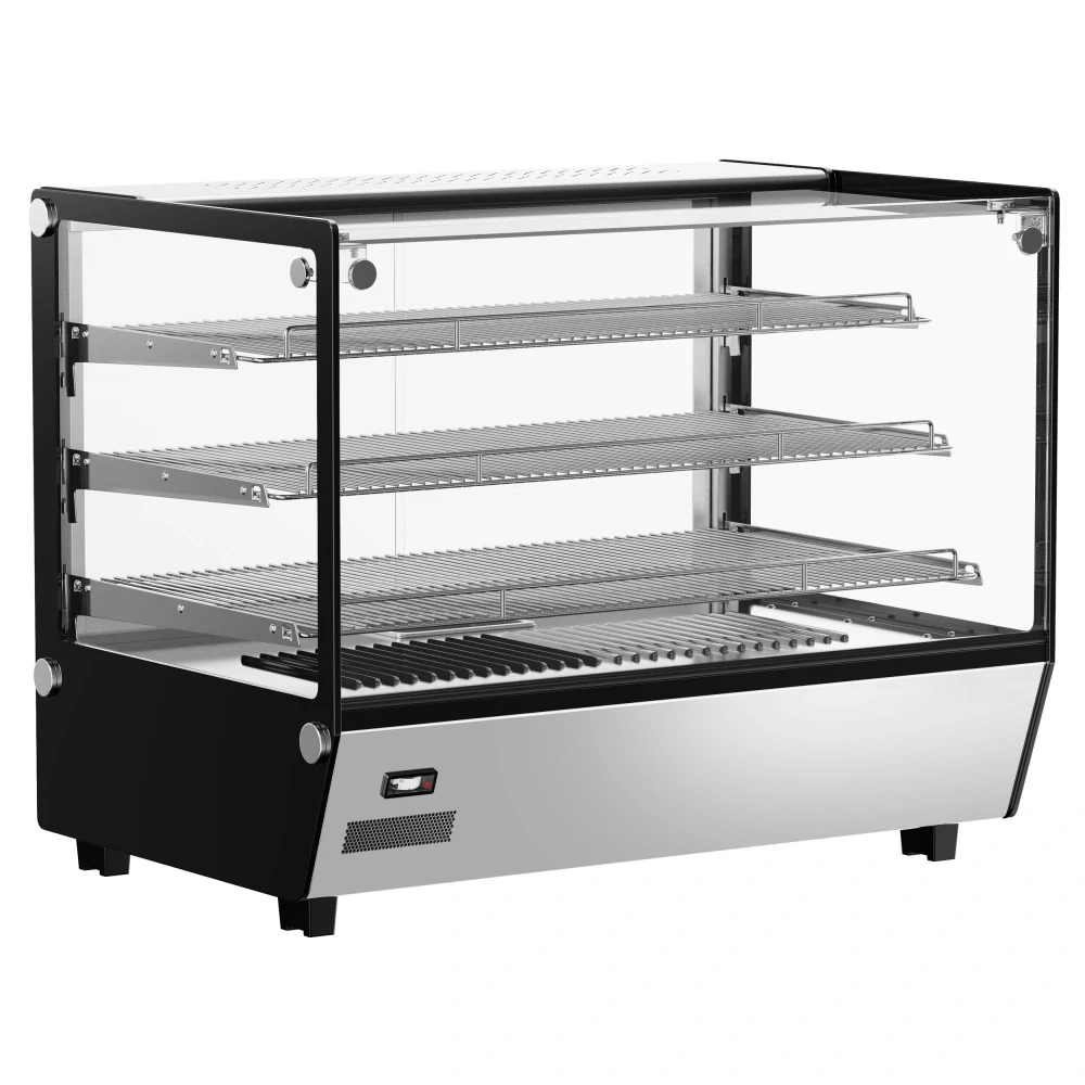 Komerční vyhřívaná vitrína – 880 mm – 1,5 kW – se 3 policemi