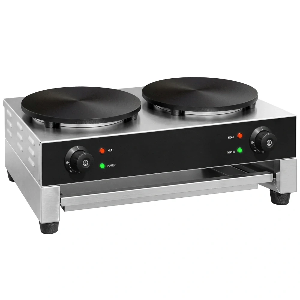 Palačinkovač - manuální ovládání - se 2 plotýnkami - Ø 400 mm