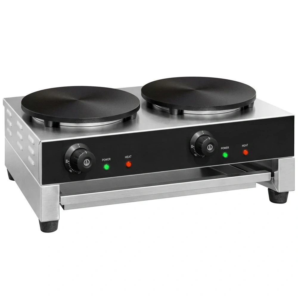 Palačinkovač - manuální ovládání - se 2 plotýnkami - Ø 400 mm