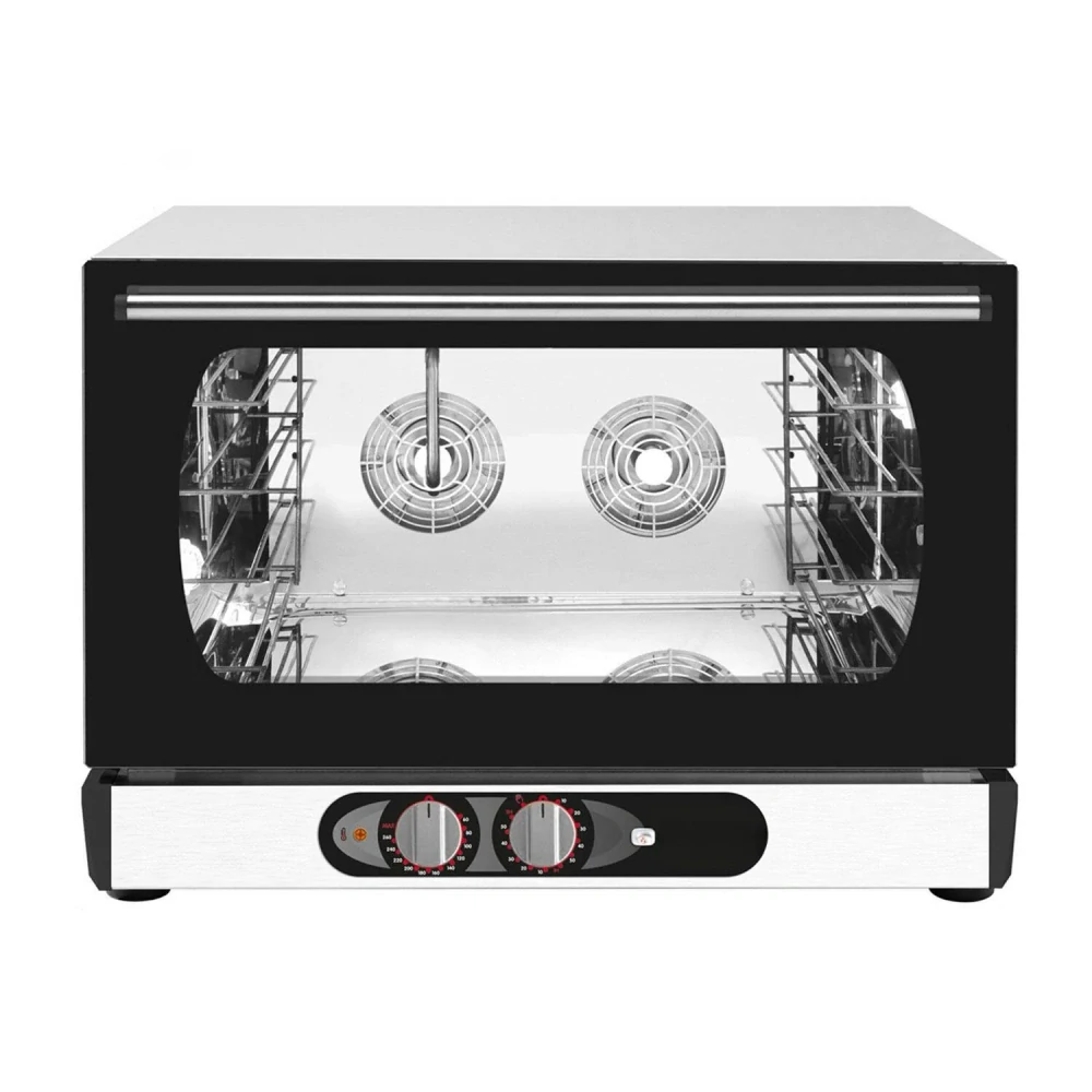 Elektrická Pekárenská horkovzdušná trouba s funkcí páry - Manuální - 4x GN 1/1 nebo EN 60x40 - s přivlhčováním