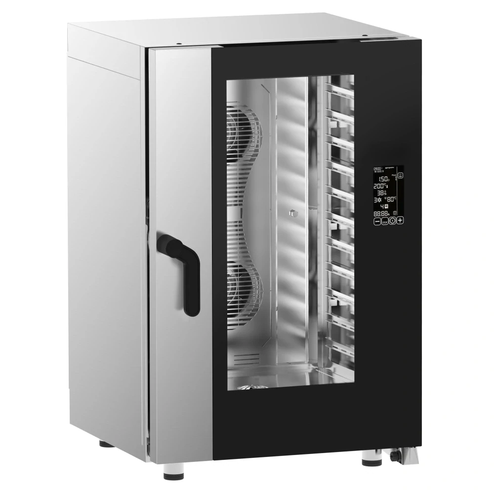Elektrický kombinovaný konvektomat - digitální - 2,4″ LCD displej - 11x GN 1/1