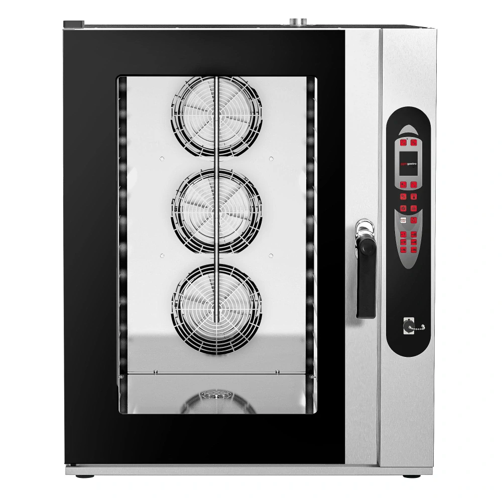 Elektrický kombinovaný konvektomat - digitální - 2,4″ LCD displej - 10x GN 2/1 nebo 20x GN 1/1 - vč. Mycí systém