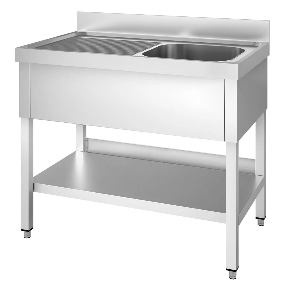 Dřezová skříňka PREMIUM - 1000x600 mm - se spodem - 1 dřez vpravo