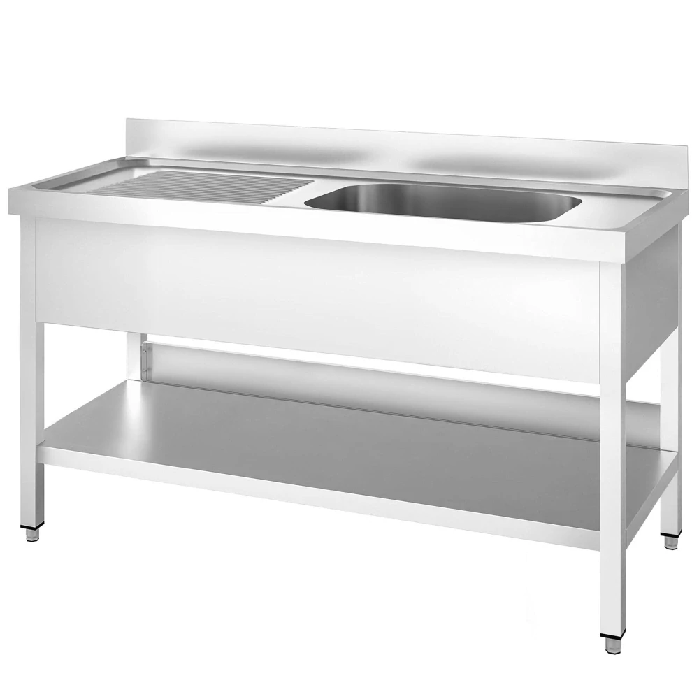 Dřezová skříňka PREMIUM - 1400x600 mm - se spodem - 1 dřez vpravo