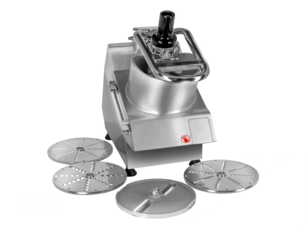 Kráječ zeleniny - 750 W - Plnicí otvor Ø 170 mm - vč. 5 řezných/strouhacích kotoučů