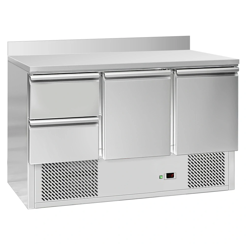 Chladicí stůl ECO - 1370x700 mm - Se 2 dveřmi - zadní lištou