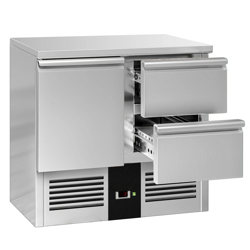 Chladicí stůl PREMIUM - 900x700 mm - 1 dveře - 2 zásuvky
