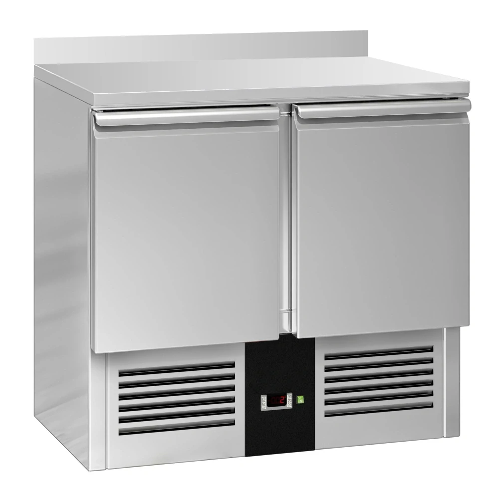 Chladicí stůl PREMIUM - 900x700 mm - se 2 dveřmi - zadní lištou