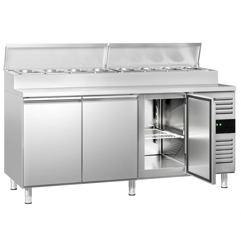 Přípravný chladicí stůl PREMIUM - 1795 mm - 3 dveře - pro 8× GN 1/3