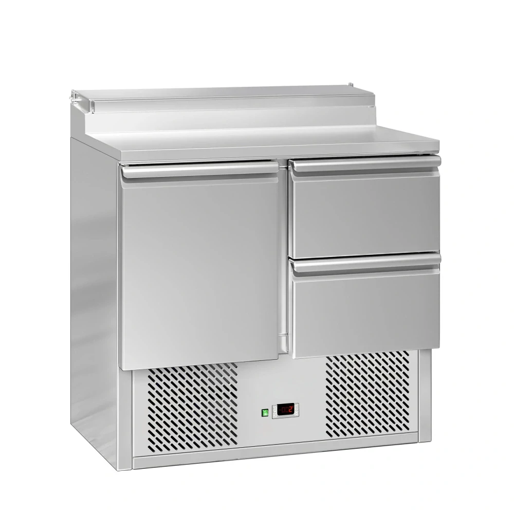 Přípravný stůl Mini ECO - 900 mm - 1 dveře & 2 zásuvky - Pro 5× GN 1/6