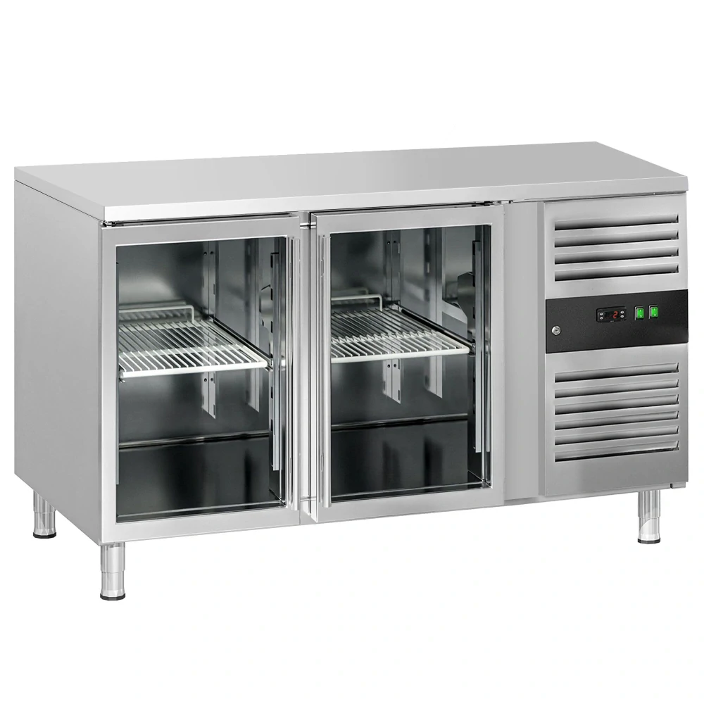 Chladicí stůl ECO - 1360x700 mm - se 2 skleněnými dveřmi