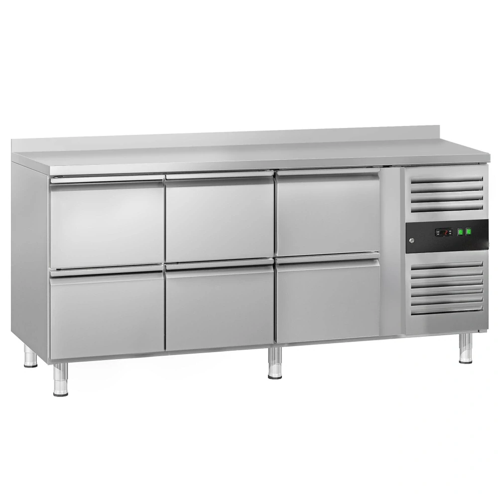 Chladicí stůl ECO - 1795x700 mm - se 6 zásuvkami - zadní lištou