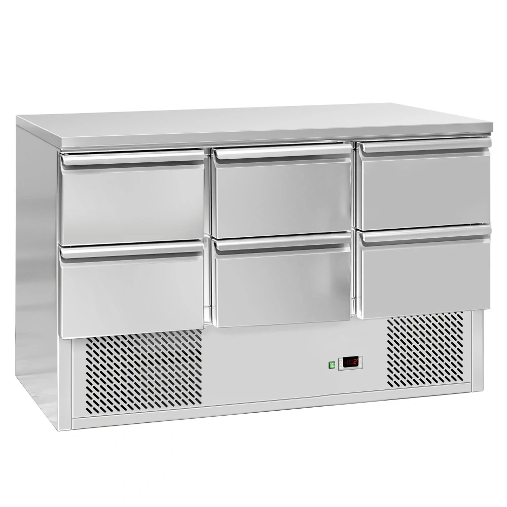 Chladicí stůl PREMIUM - 1365x700 mm - 6 zásuvek