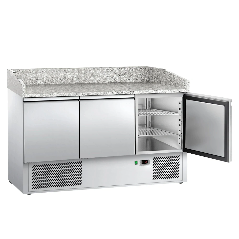 Chladicí stůl na pizzu ECO - 1400x700 mm - se 3 dveřmi