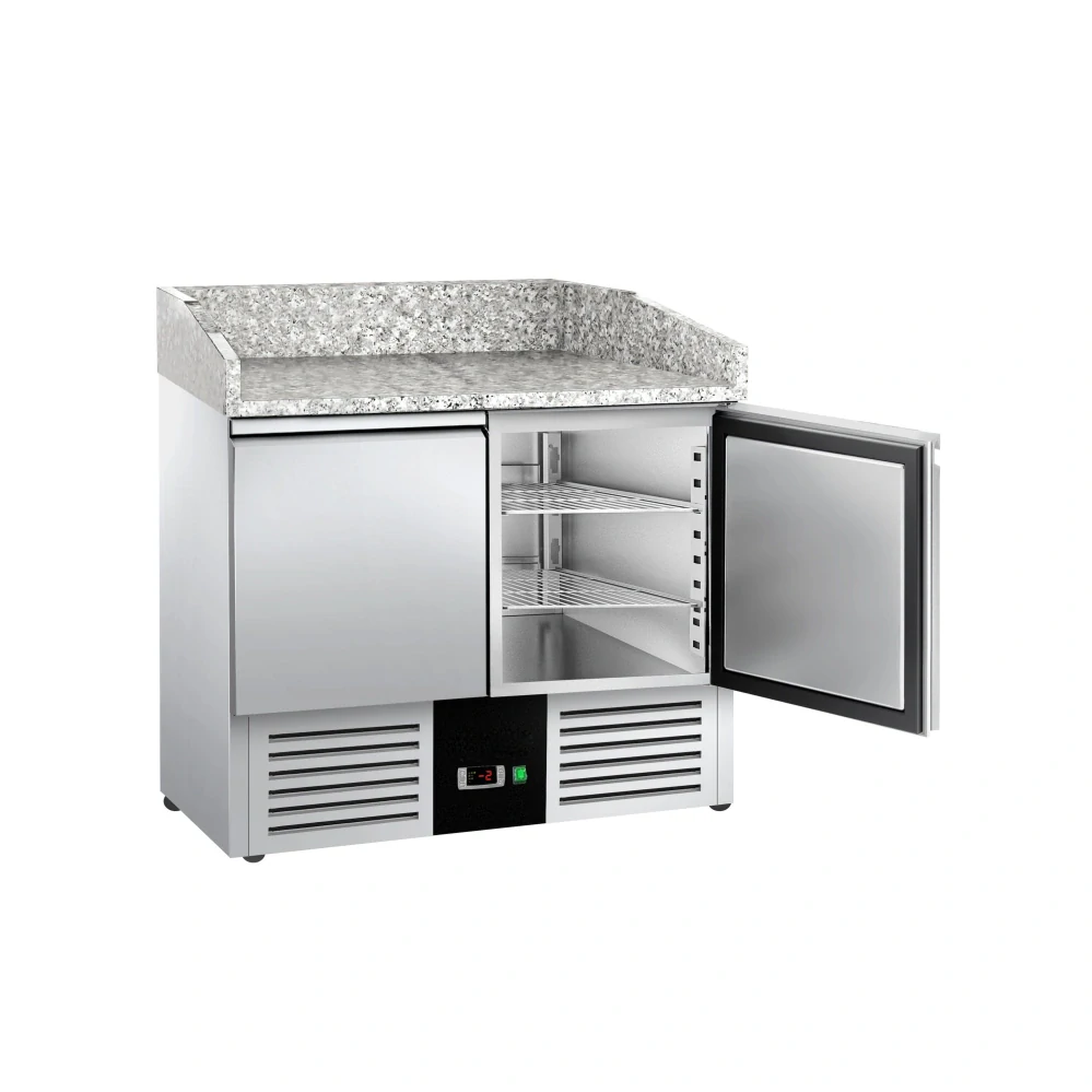 Chladicí stůl na pizzu PREMIUM - 935x700 mm - se 2 dveřmi