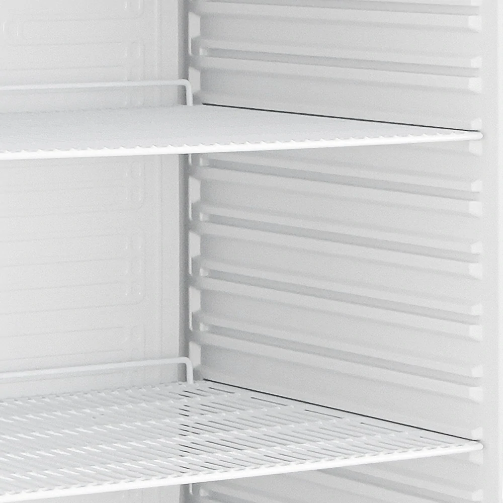Nerezová skladovací lednice PREMIUM - 600 L - s 1 prosklenými dveřmi