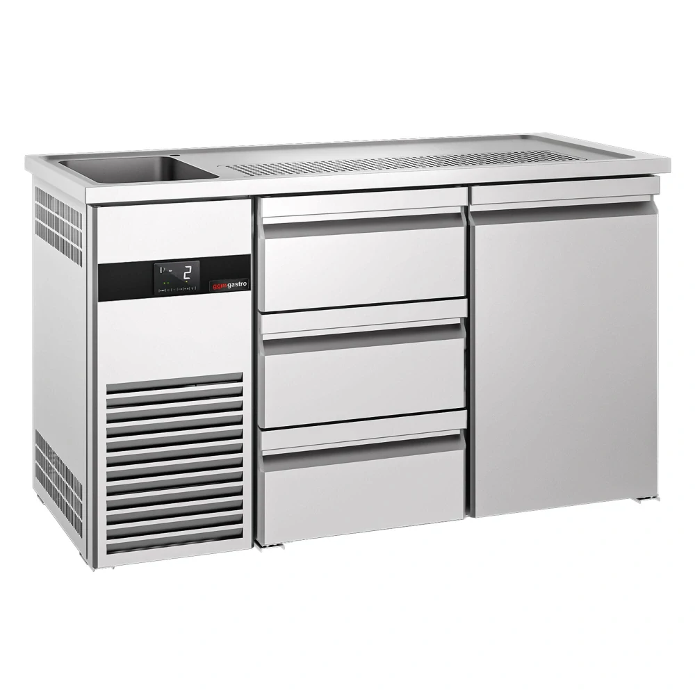 Výčepní pult PREMIUM - 1550x700 mm - 1 dveře & 3 zásuvky