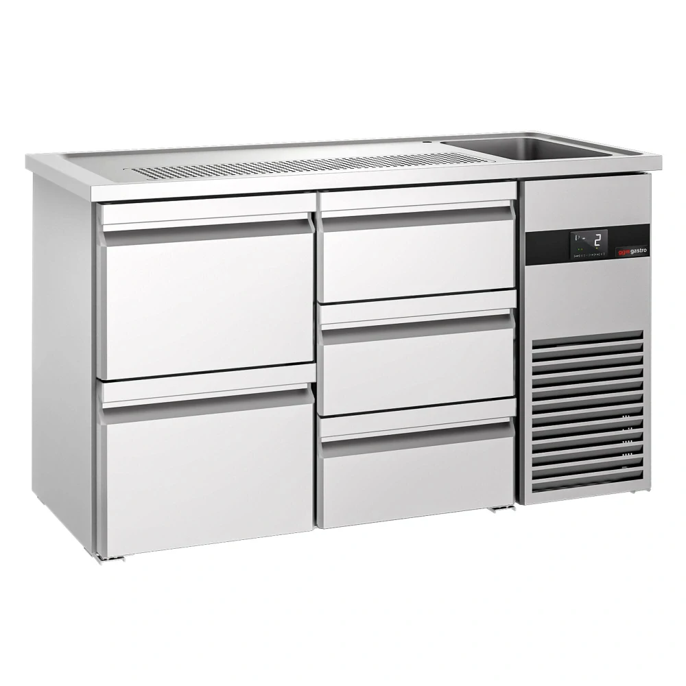 Výčepní pult PREMIUM - 1550x700 mm - 5 zásuvek