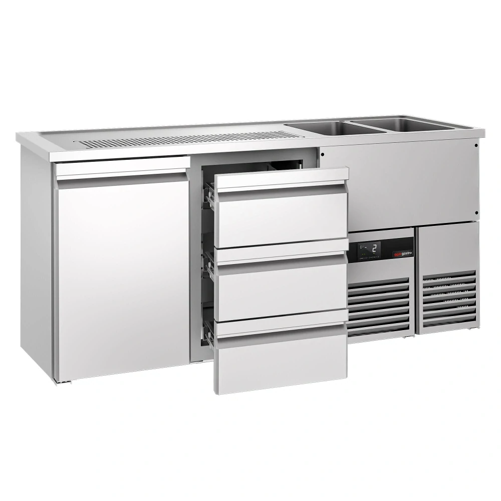 Výčepní pult PREMIUM - 1950x700 mm - 1 dveře & 3 zásuvky