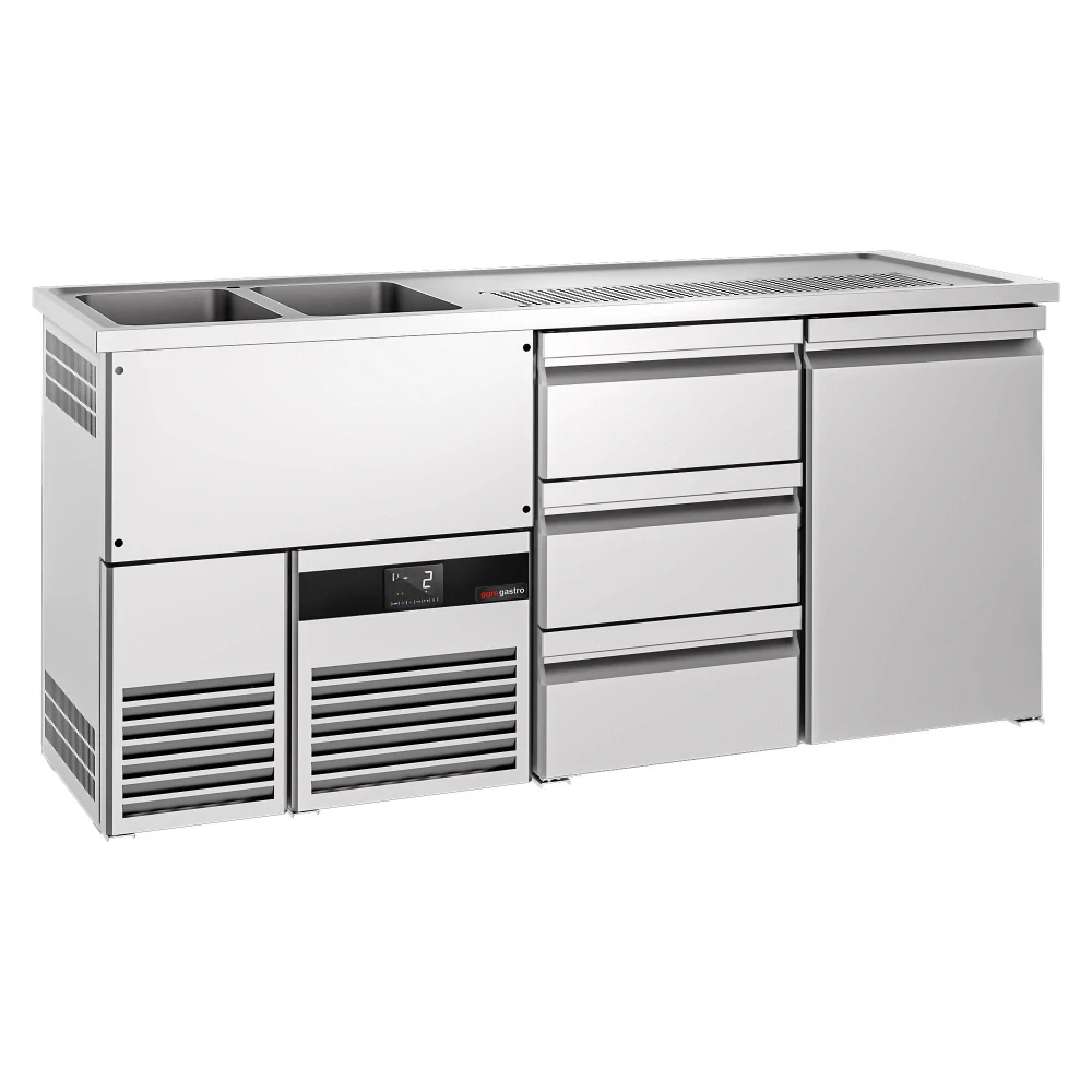 Výčepní pult PREMIUM - 1950x700 mm - 1 dveře & 3 zásuvky
