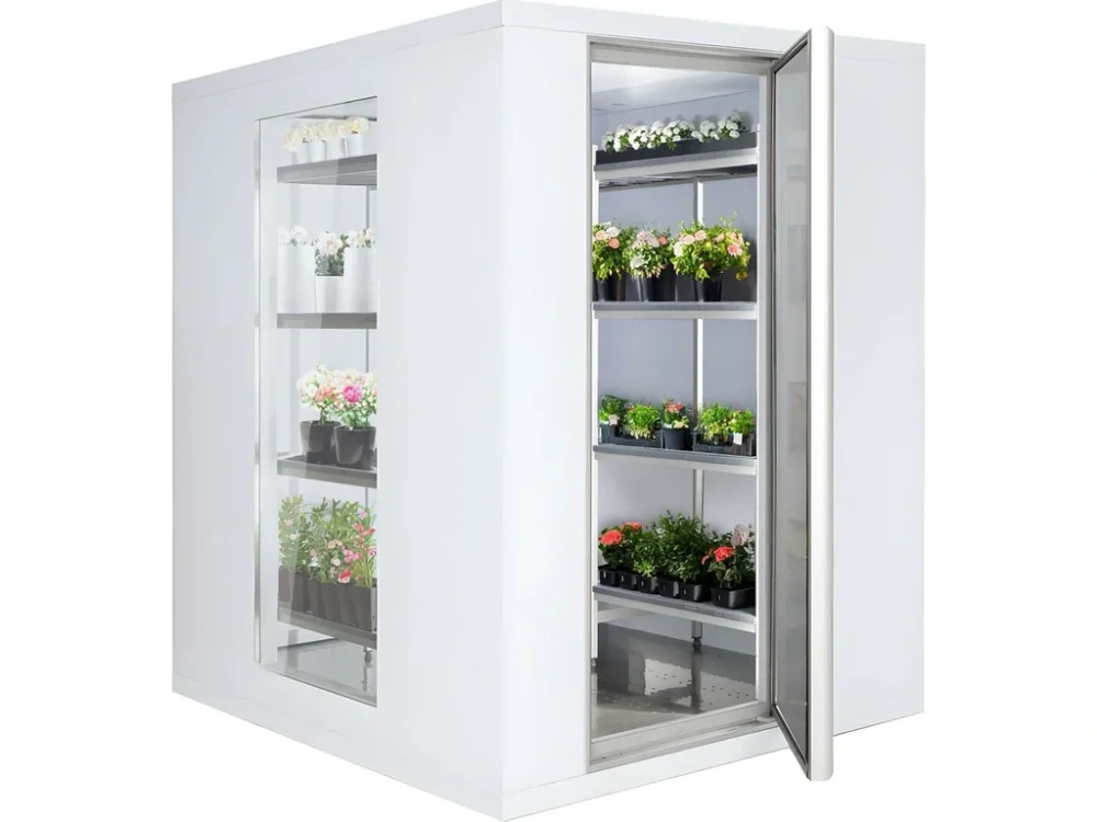 Chladicí box - 1800x1500 mm - 4,06 m³ - se 3 prosklenými stranami