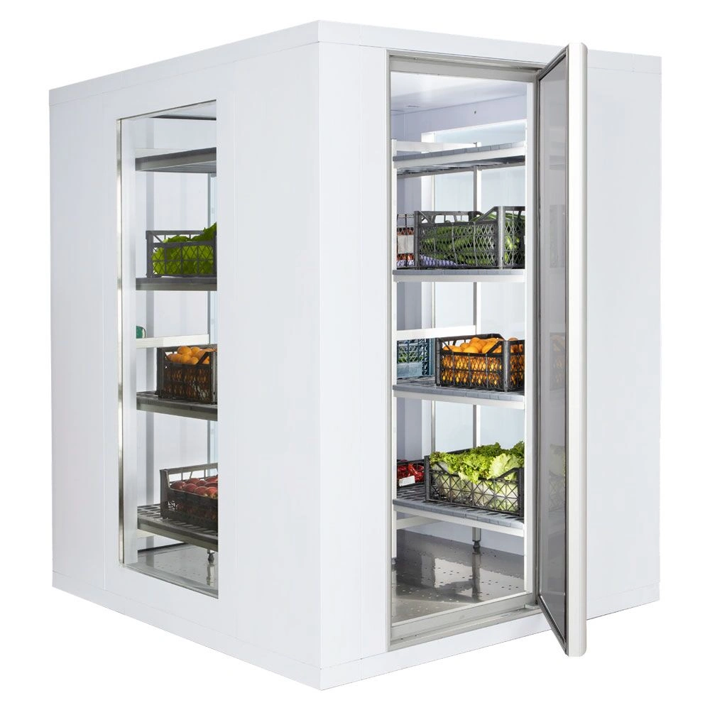 Chladicí box - 2100x1200 mm - 3,7 m³ - se 3 prosklenými stranami