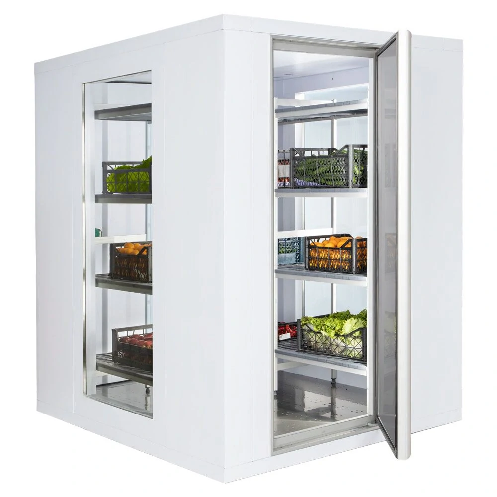 Chladicí box - 1500x2100 mm - 3,5 m³ - se 3 prosklenými stranami