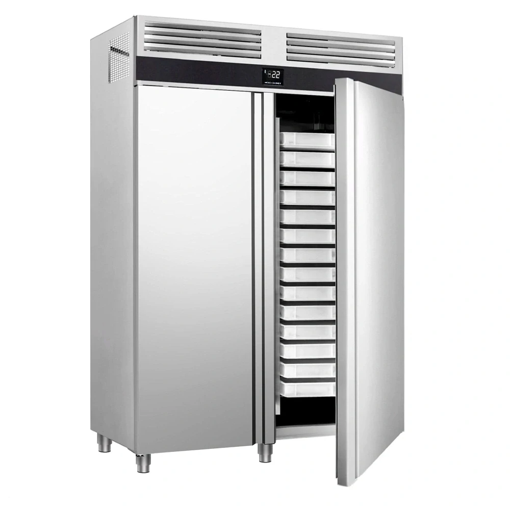 Nerezová pekárenský mrazák PREMIUM - EN 600x400 - 1 700 L - Se 2 dveřmi