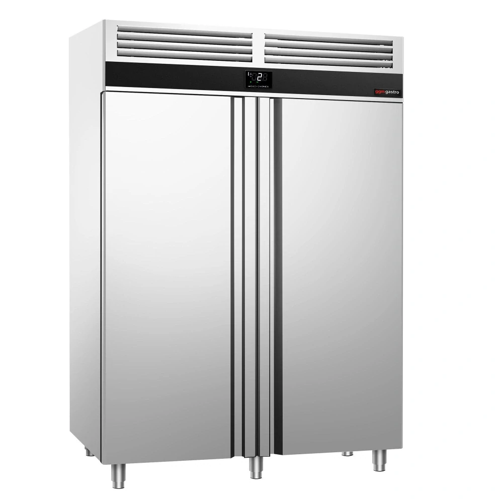 Nerezová chladicí skříň PREMIUM - GN 2/1 - 1 400 l - Se 2 dveřmi