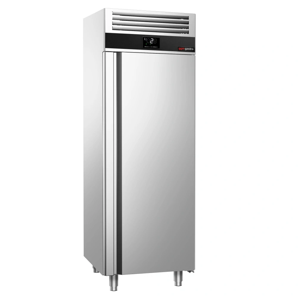 Nerezová chladicí skříň PREMIUM - GN 2/1 - 700 mm - 700 l - až +8 °C - s 1 dveře - Samozavírací dveře; Ventilované chlazení; Automatické odmrazování;…