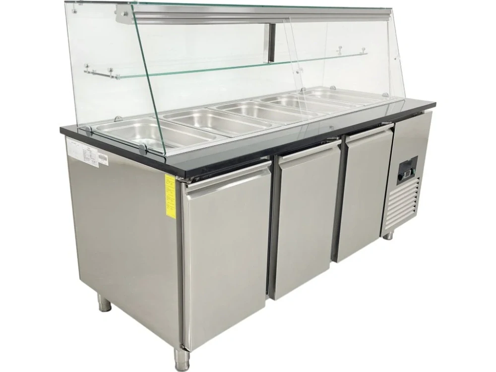 Studený bufetový pult s granitovou deskou - černý granit