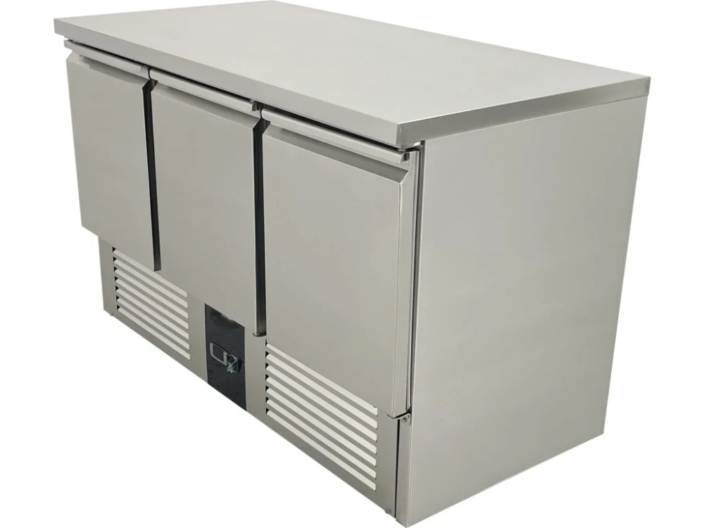Chladící stůl - 1,37 x 0,7 m - se 3 dveřmi