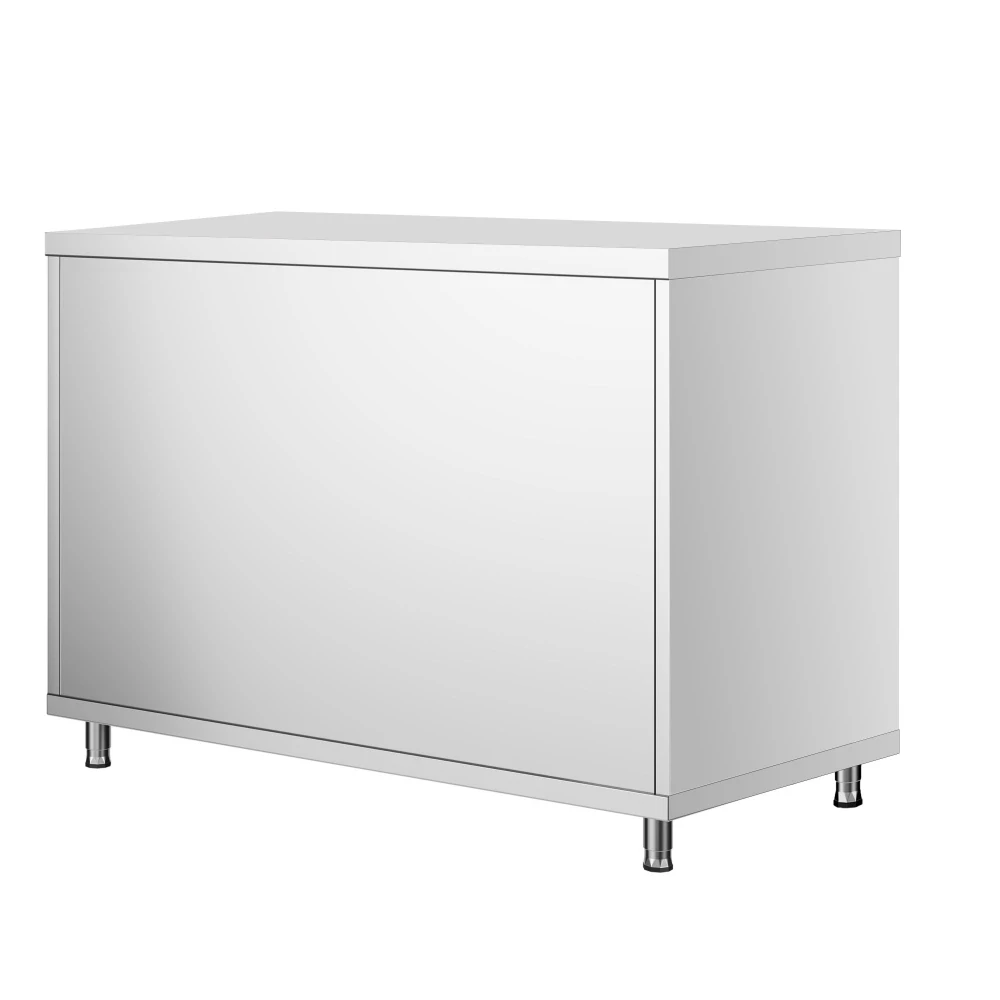 Nerezový pracovní stůl se skřínkou bez zadního lemu 100x70x85cm