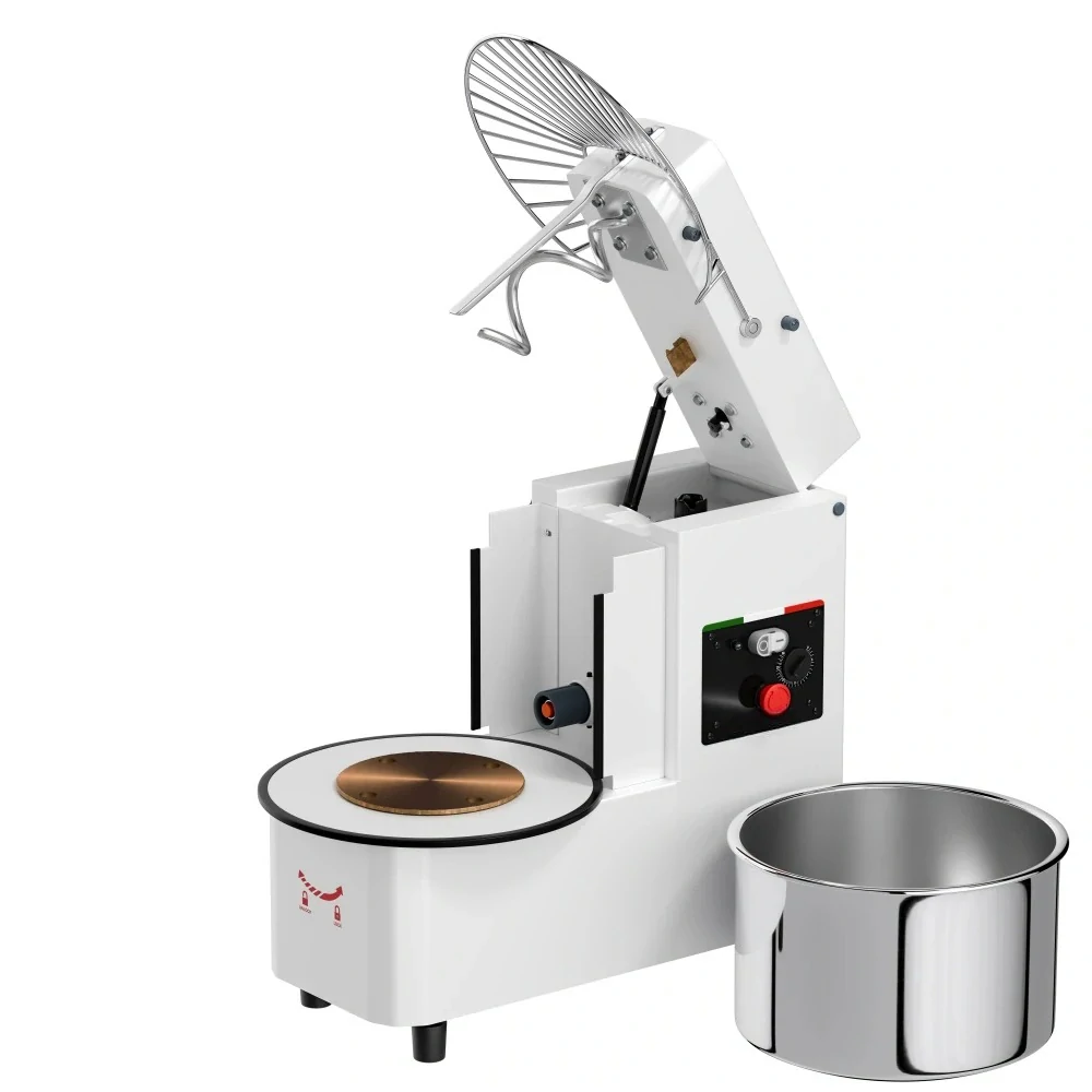 Hnětací stroj těsta - 42L / 38 kg - 1 rychlost - odnímatelný kotel a sklapovací míchadlo - funkce časovače