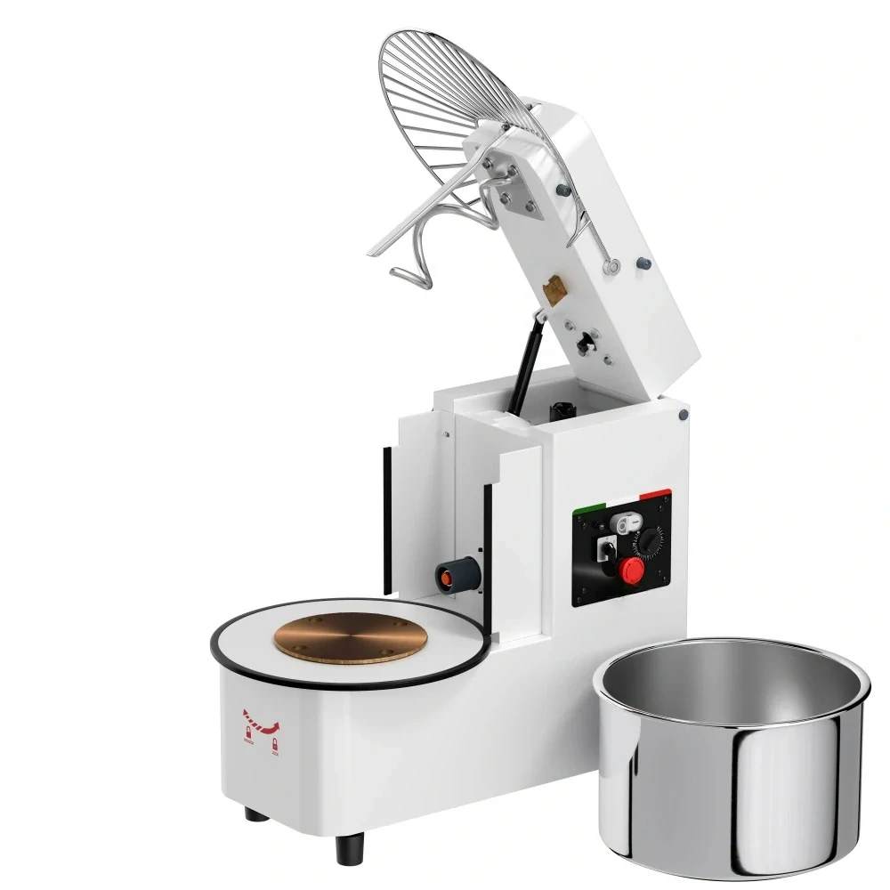 Hnětací stroj těsta - 42L / 38 kg - 2 rychlosti - odnímatelný kotel a sklapovací míchadlo - funkce časovače