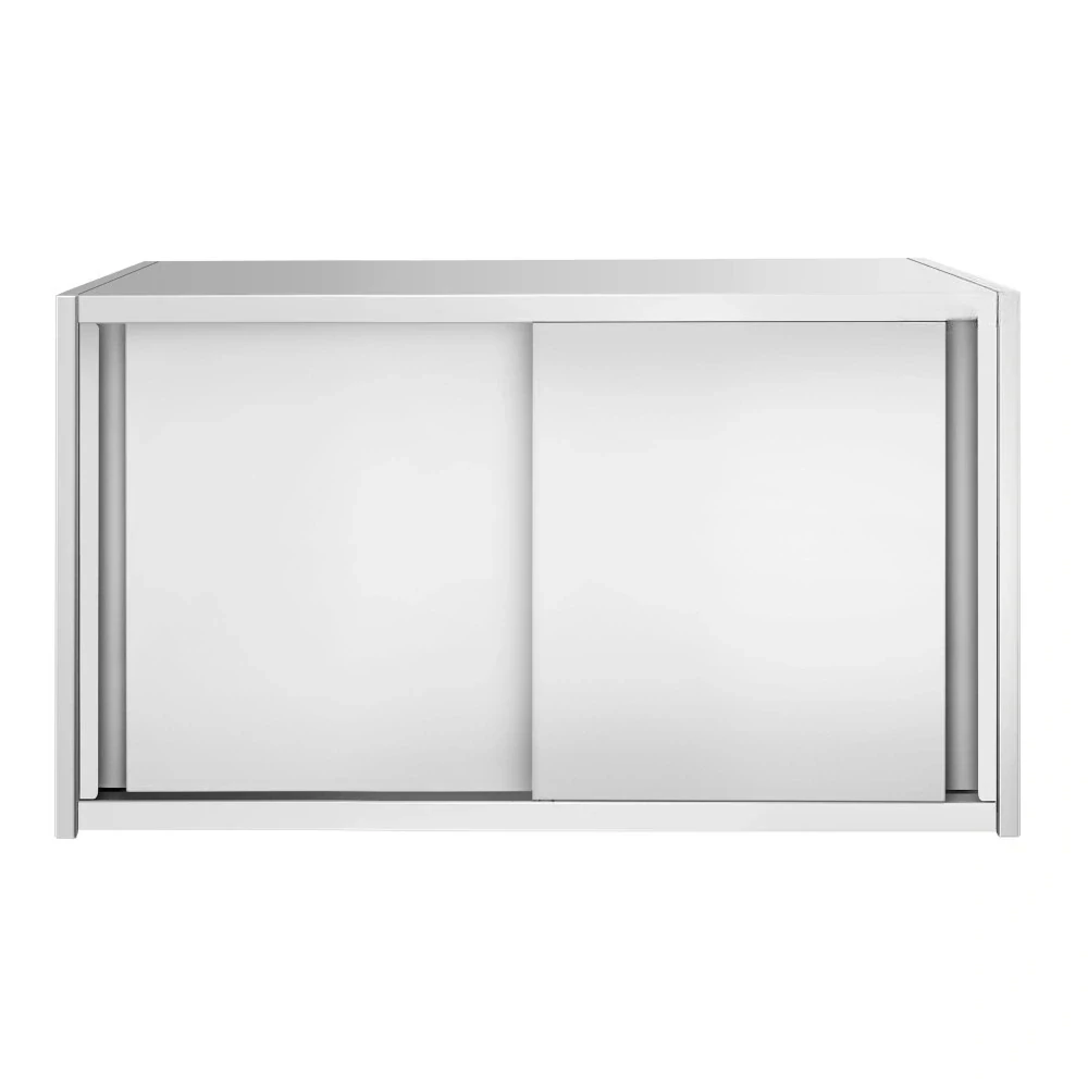 Nerezová nástěnná skříňka PREMIUM 1,0 m - s posuvnými dveřmi - výška 0,65 m