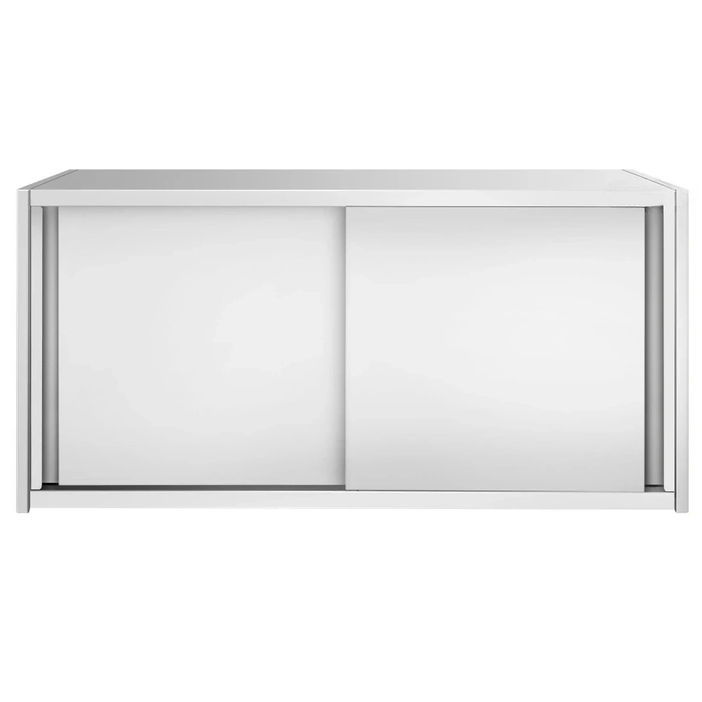 Nerezová nástěnná skříňka PREMIUM 1,4 m - s posuvnými dveřmi - výška 0,65 m