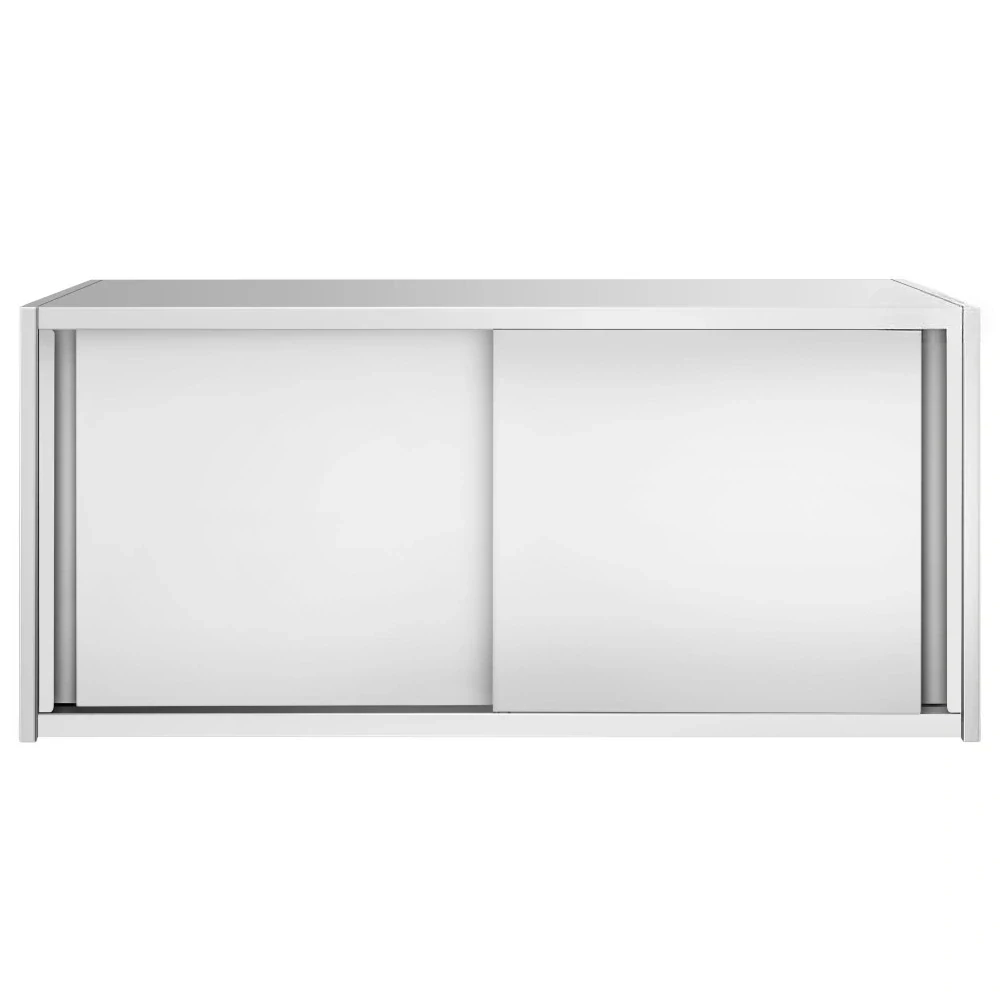 Nerezová nástěnná skříňka PREMIUM 1,6 m - s posuvnými dveřmi - výška 0,65 m