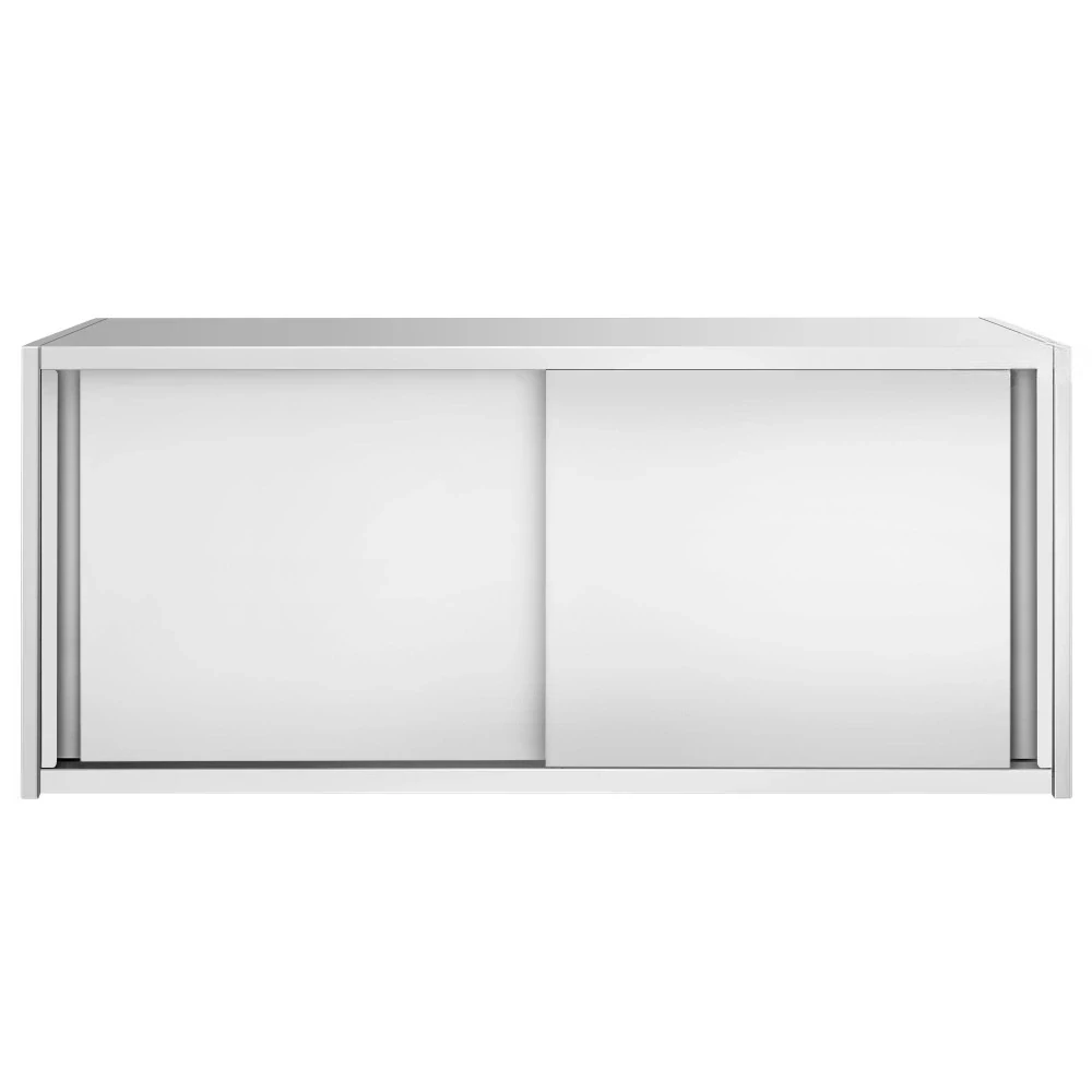 Nerezová nástěnná skříňka PREMIUM 1,8 m - s posuvnými dveřmi - výška 0,65 m