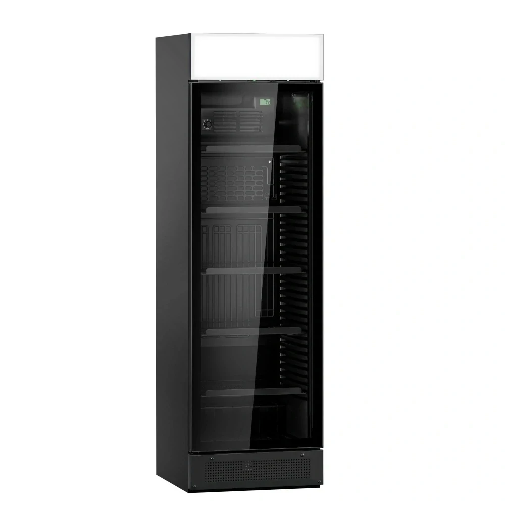 Lednice na nápoje - 345L - bezrámový design - 1 skleněné dveře & reklamní displej