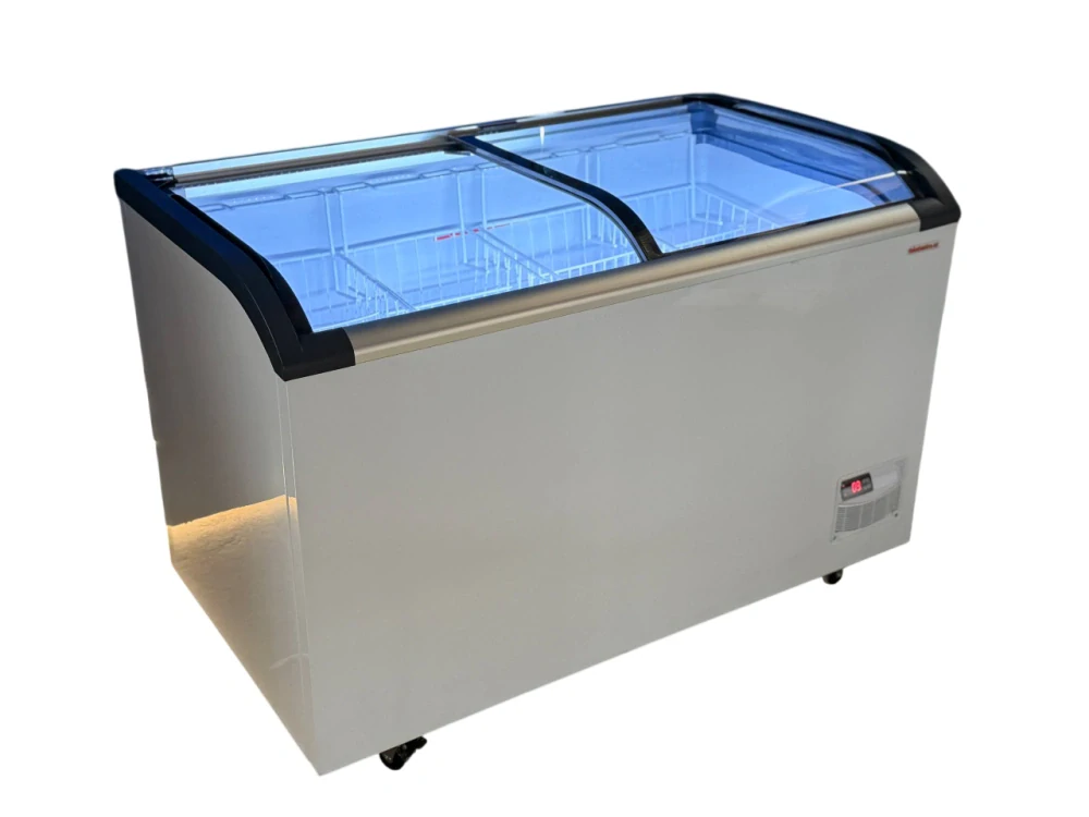 Pultový mrazák - 1250×675 mm - 400L - s posuvnými skleněnými víky