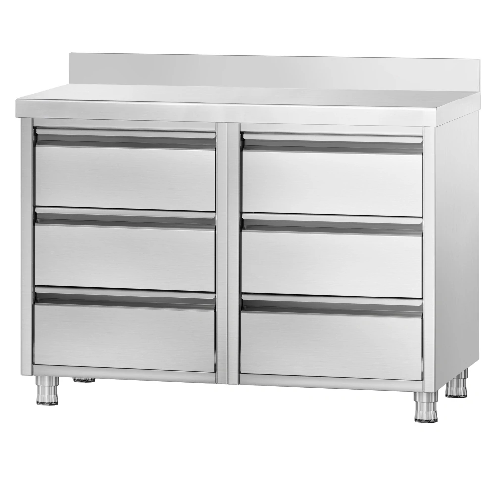 Zásuvková skříňka PREMIUM - 1,0 m - se 6 šuplíky & obkladovým panelem