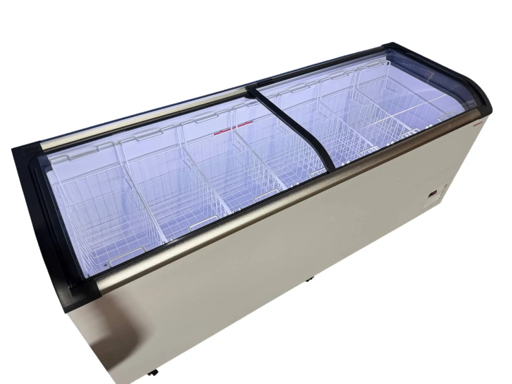Pultový mrazák - 2000×675 mm - 700L - s posuvnými skleněnými víky